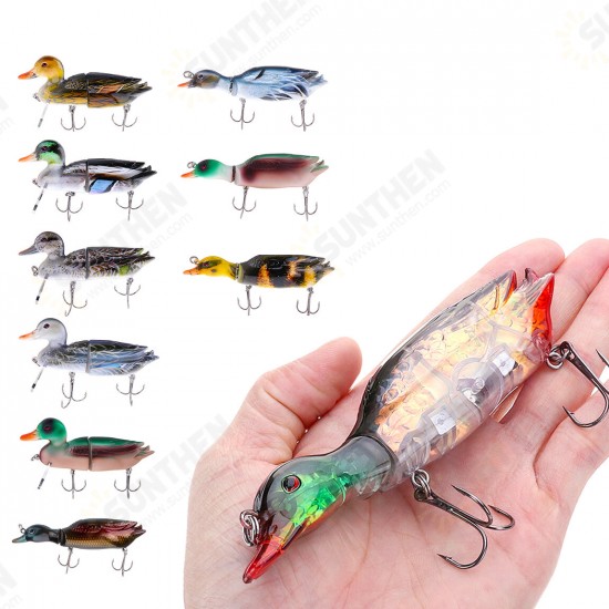 1PC 6'' 15CM 140g 3D Duck Fishing Lure With Hooks Crankbait Jointed Hard Baits Minnow Topwater Wobbler Fishing Tackle