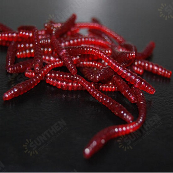 1pc Soft EarthWorm Fishing Lures Silicone Plastic Red Worms Bait