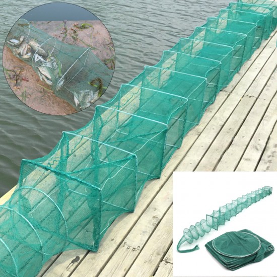 3.6M 5M Long Tube Nylon Mesh Crayfish Lobster Catcher Live Trap Fishing Net Eel Prawn Shrimp