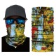 3D Digital Oil Painting Style Summer UV Protection Face Mask Anti Air Pollution Face Scarf Reusable Neck Scarf for Sport Outdoor Fishing Cycling