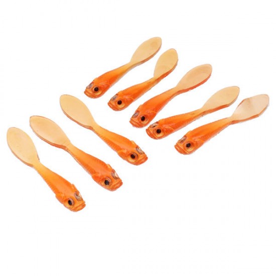 8pcs Simulation Fishing Lures Soft Silicone Hook Baits 7cm