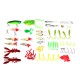 94/164PCS Fishing Lure Set Realistic Frog Soft Bait Portable Fishing Kit Outdoor Fishing Tools