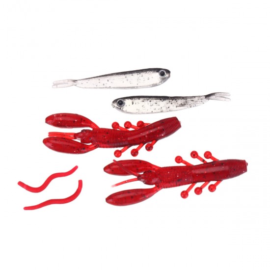 94/164PCS Fishing Lure Set Realistic Frog Soft Bait Portable Fishing Kit Outdoor Fishing Tools