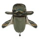 Camouflage Fishing Hat Adjustable Anti UV Anti Mosquito Mesh Mask Camping Hunting Neck Cover Protection Cap