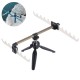 Fishing Rod Bracket Rotation Adjustable Telescopic Aluminum Tripod Fishing Pole Holder Luminous Fishing Tackle