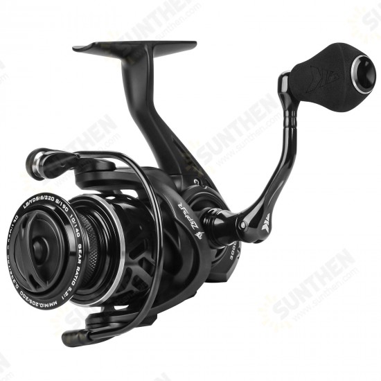 5.2:1 7+1 Bearings 33 Lbs Drag Aluminum Spool Stainless Steel Main Shaft Fresh and Saltwater Fishing Reel Carbon Fiber Spinning Reel Universal