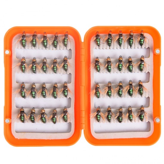 40pcs/lot Fly Fishing Lure Set Artificial Bait For Pesca Fish Fishing Hooks Tackle With Box