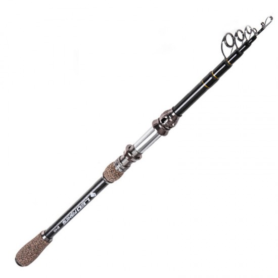 Carbon Fiber 1.8/2.1/2.4/2.7m Fishing Rod Handle Fishing Pole Travel Portable Telescopic Fishing