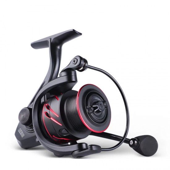 5.0:1 Max Drag 10Kg Power Fishing Reel Full Metal Spool Spinning Reel Smooth Sea Carp Fishing Reel Black