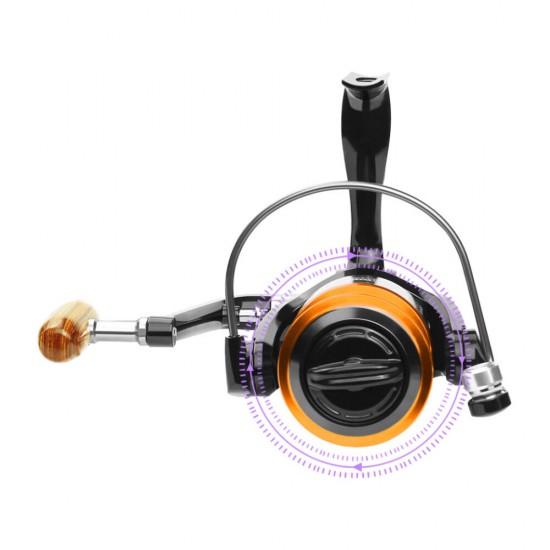 FA1000-6000 Fishing Reel 4.7:1 Tooth Speed Ratio 13+1 Bearings 8KG Unloading Force Value Full Metal Professional Grade Fishing Reel