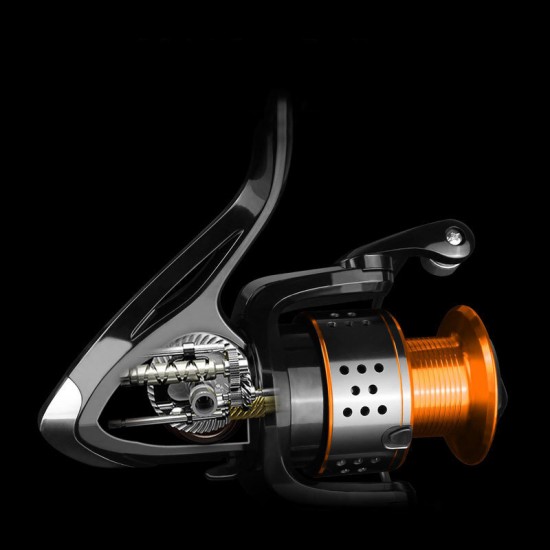 FA1000-6000 Fishing Reel 4.7:1 Tooth Speed Ratio 13+1 Bearings 8KG Unloading Force Value Full Metal Professional Grade Fishing Reel
