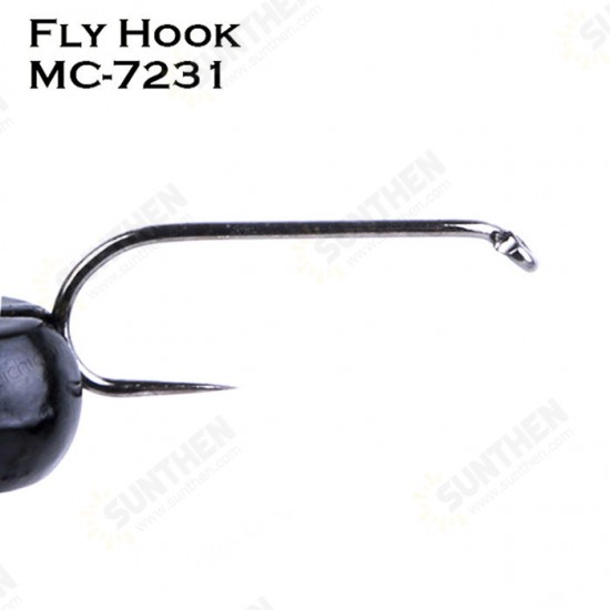 25Pcs/Box Barbless Fly Hooks For Fishing 5 Kinds of Models 3 Sizes