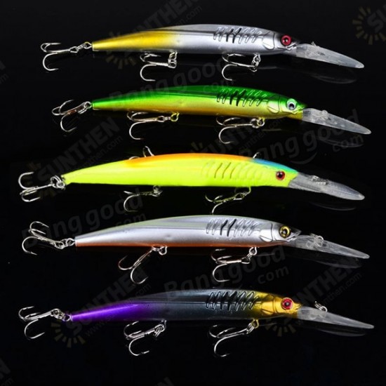 12.7g 14.5cm Minnow Bait Fishing Lure Hard Lure Bait with Hooks 5PCs