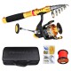 1.8M/2.1M/2.5M/2.7M Carbon Fibre Long-Range Fishing Rod + Fishing Reel + Fishing Line + Fishing Bag + Bait Box Fishing Tackle Set Fishing Rod Combo