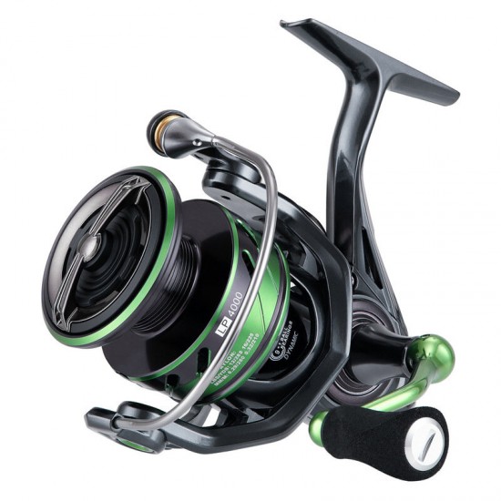 5.2:1 10BB WR III 2000-5000 Carbon Fiber Fishing Reels Lightweight Spinning Reels High Speed Metal Spool Coil Drag System 17lbs Max Power Fishing Wheels