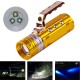 450LM 3 Color LEDs 200-300m Range Zoomable Rechargeable Fishing Flashlight With Charger