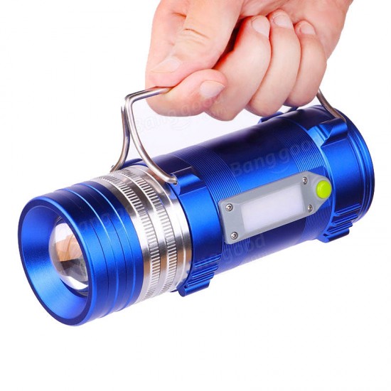 600LM 4 Color LEDs 500M Range Zoomable Rechargeable LED Fishing Flashlight Lamp With Charger