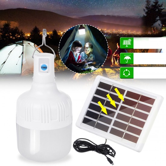 80W Waterproof USB Charging Solar Charging Camping Light Solar Light Fishing Lamp Hooking Lighting