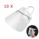 10pcs Adjustable Transparent Anti Splash Dust-proof Protect Full Face Covering Safety Mask Visor Shield