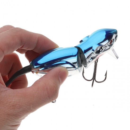 1PC 16CM 45g 3D Eyes Mice Rat Shape Lure Artificial Fishing Bait With 2 Hooks Fishing Tackle