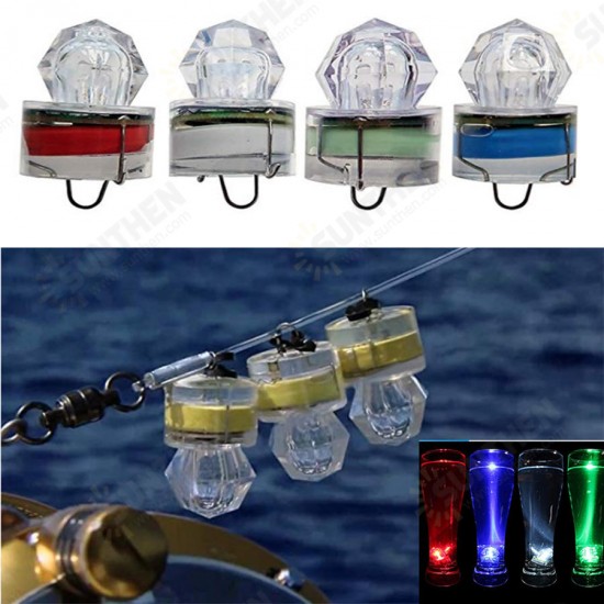 1PC LED Deep Sea Diamond Night Fishing Lamp Underwater Mini Transparent Attracting Light