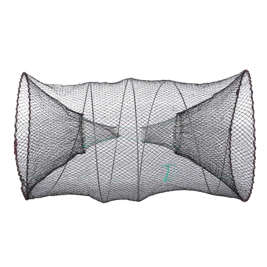 25-50cm Diameter Folding Fishing Net Cage Crabs Fish Crawdad Shrimp Bait Trap Cast Dip Case Fishing Tools