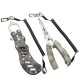 2PCS Stainless Steel Camouflage Fish Pliers Set Fishing Gripper Set Outdoor Portable Fishing Tool