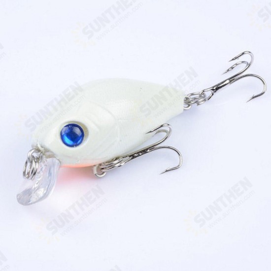 3PCS 5cm 7g Fishing Hard Baits Rock Fishing Lures Noctilucent Artificial Crankbaits 3D Eyes