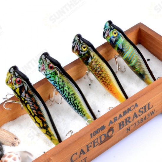 4pcs/set 9.5cm 12g Fishing Lure Topwater Popper Wobblers Crankbaits Artificial Hard Baits