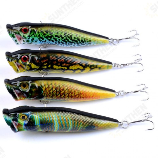 4pcs/set 9.5cm 12g Fishing Lure Topwater Popper Wobblers Crankbaits Artificial Hard Baits