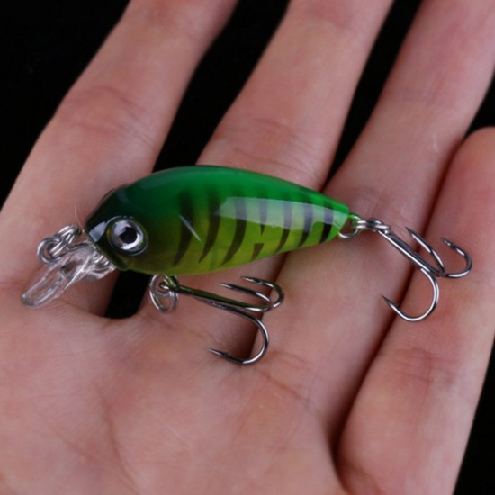 5 Pcs 4.5cm Fishing Lures Floating Bait Crank-bait Fishing Tackle with Storage Box