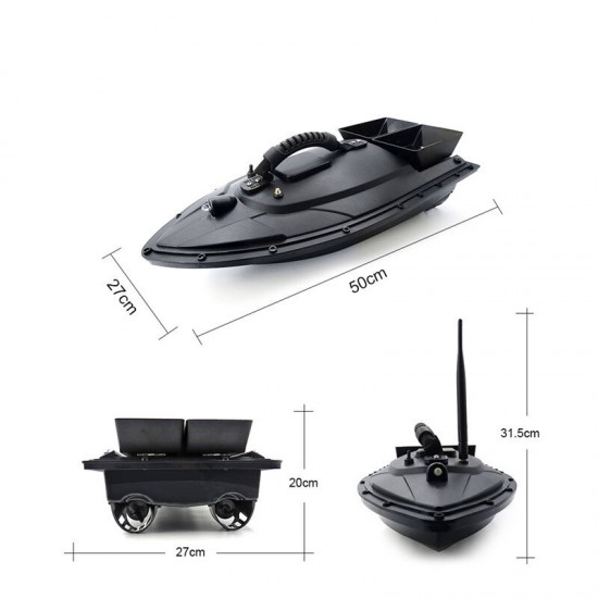 500m Smart Fishing Bait Boat Double Silo RC Boat Electric Intelligent Fish Finder Boat Outdoor Fishing Hunting