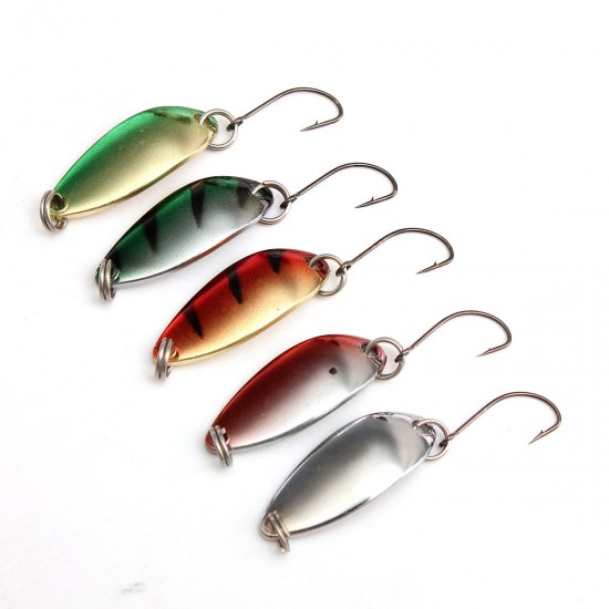 5PCS 3G 30CM Spinner Spoon Fishing Lure Metal Lures Colorful Hard Baits