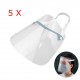 5PCS Adjustable Transparent Anti Splash Dust-proof Protect Full Face Covering Safety Mask Visor Shield