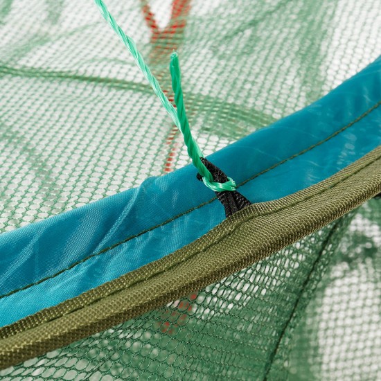 8/9/13/15 Holes Foldable Double Layer Fishing Net Fish Shrimp Fishing Trap Cast Net