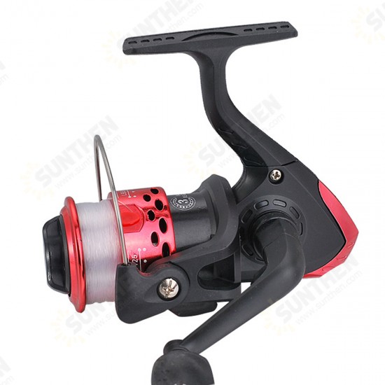 BH200 5.2:1 Fishing Reel Plastic Spinning Fishing Wheel With Fishing Line