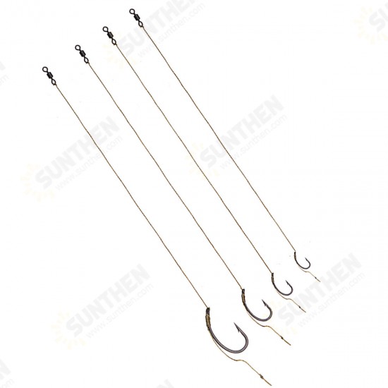 CR-K001 2PCS High Carbon Steel Fishing Hook Barbless Carp Hooks Lead Line Sea Freshwater