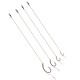 CR-K001 2PCS High Carbon Steel Fishing Hook Barbless Carp Hooks Lead Line Sea Freshwater