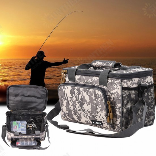 Canvas Fishing Bag Waterproof Fishing Lure Bait Bag Multifunctional Handbag