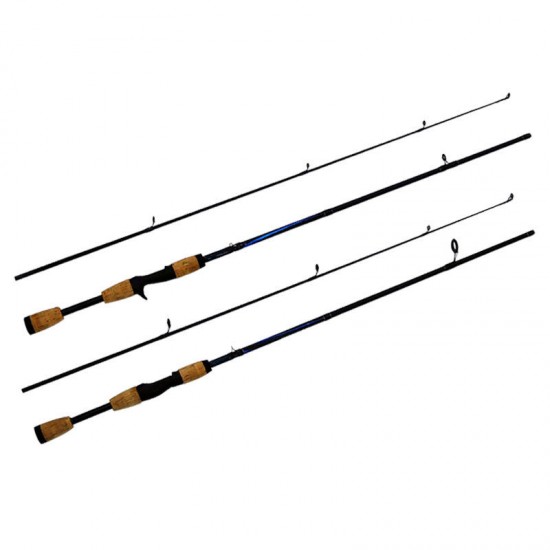 Carbon Fiber 1.8m 2 Section Spinning/Casting Fishing Rod Wooden Handle Fishing Pole