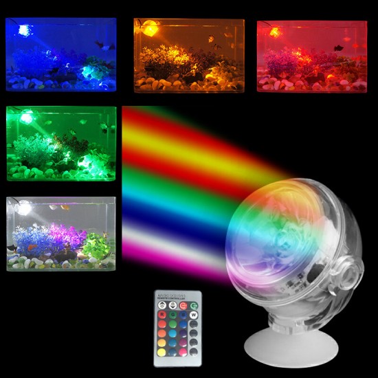 DC 5V IP65 Waterproof Aquarium LED Light RGB Multicolor Fish Tank Light Reef Lamp Spotlight with Remote Control