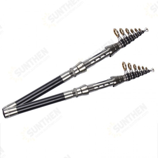 Fishing Rod Spinning Telescopic Rod Carbon Rod Short Tube Portable Outdoor Fishing Tools