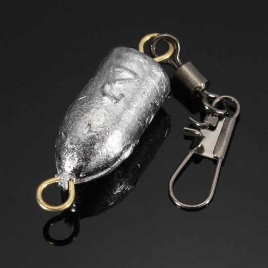 Fishing Sinker Fishing Rolling Swivel Sea Fishing Lead Weights Sinkers with Snap Swivels