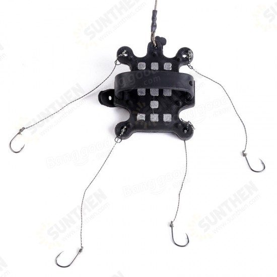 Fishing Tackle Lead Sinker With 4pcs Hooks Line Fishing Accessory Outdoor Boat Fishing Barb Hooks