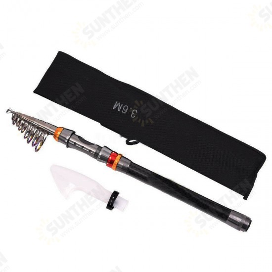 Strong Carbon Fiber Ultralight Telescopic Fishing Rod Outdoor Sea Spinning Fishing Pole-1.8M/2.1M/2.4M/2.7M/3.0M/3.6M