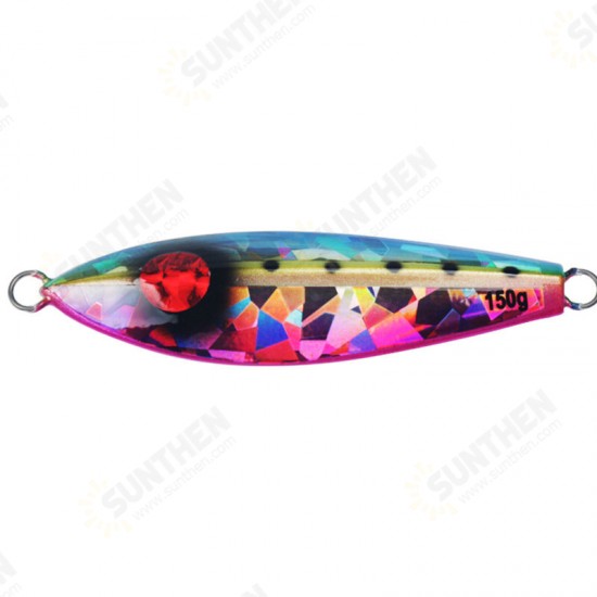 1PC 9cm 150g Luminous Fishing Hard Iron Bait With Laser Coating Strong Fishing Lure