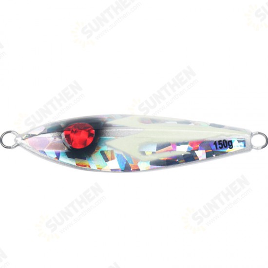 1PC 9cm 150g Luminous Fishing Hard Iron Bait With Laser Coating Strong Fishing Lure