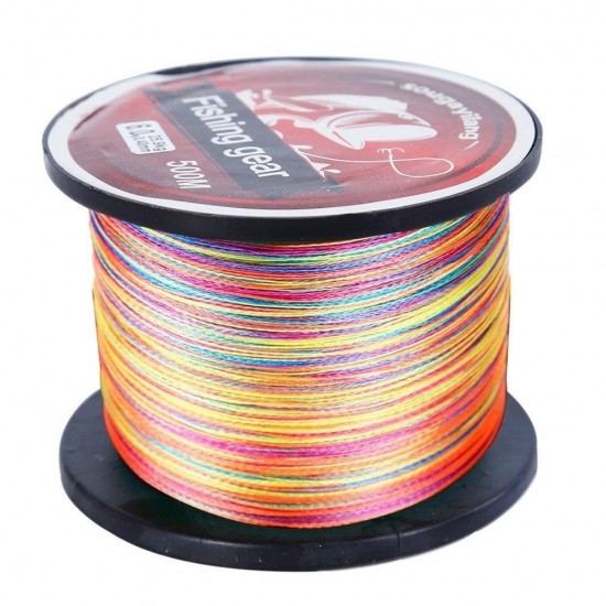 Multicolor 547 Yards 500M 12-72LB 4 Strands PE Braided Fishing Line Wire Outdoor Sea Fishing Tackle