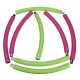 8 Knots Fitness Hoop Removable PE Yoga Waist Exercise Slimming Hoop Fitness Circle Indoor Gym with Tape Measure Jump Rope
