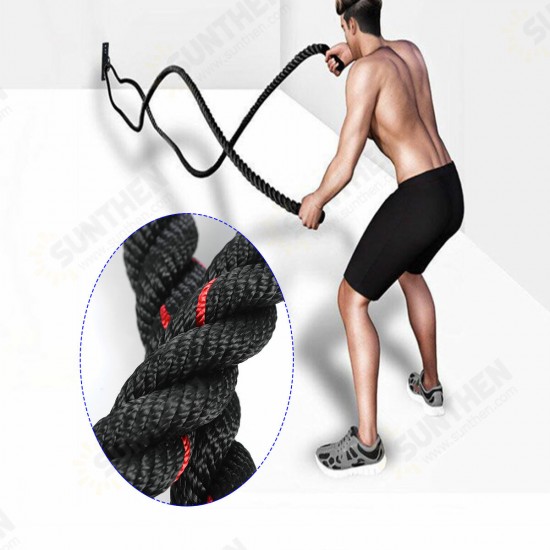 9M Length Fitness Battle Rope Heavy Jump Rope Weighted Battle Skipping Ropes Retainer Gym Exercise Tools